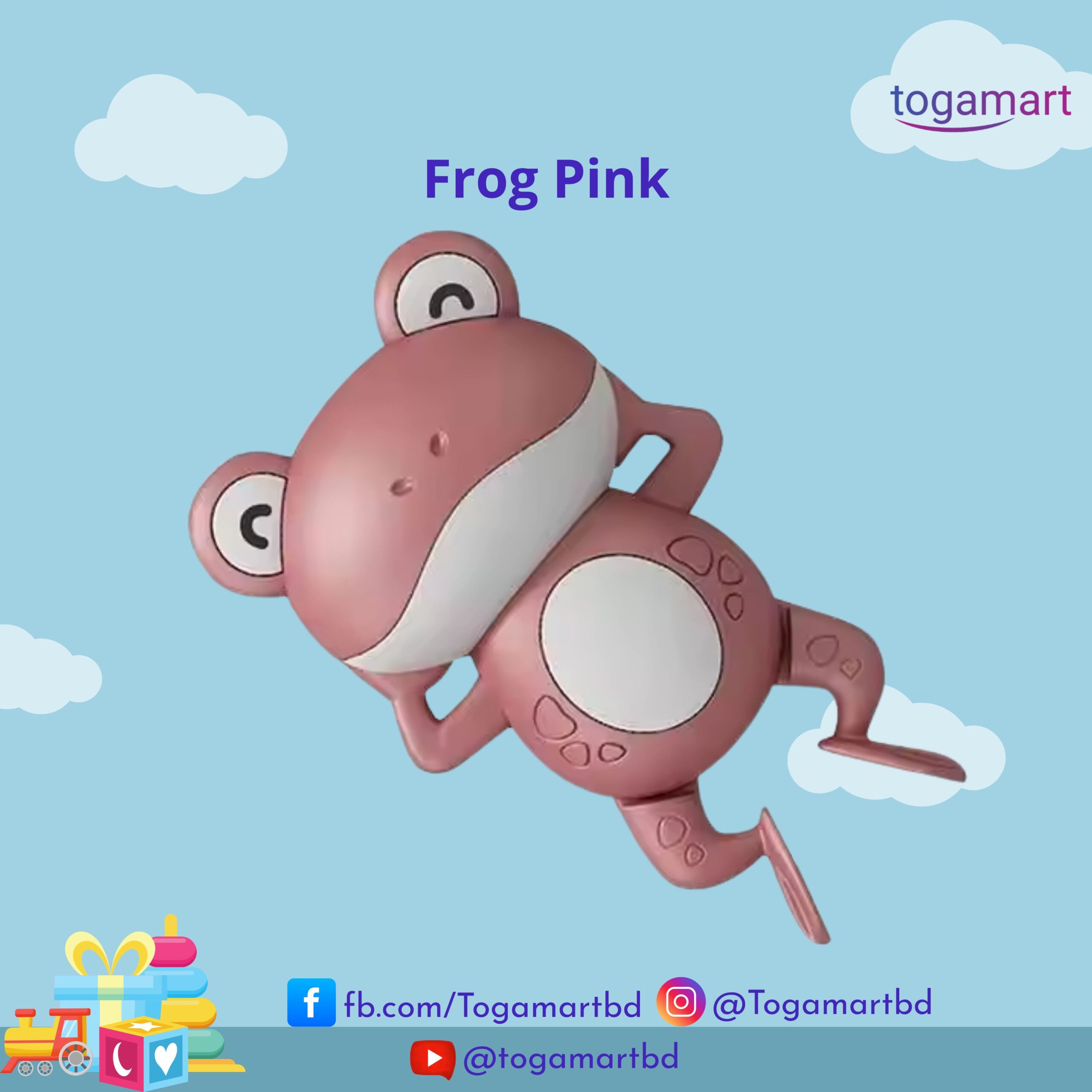 1 Frog Pink-Swimming Toy - Image 1