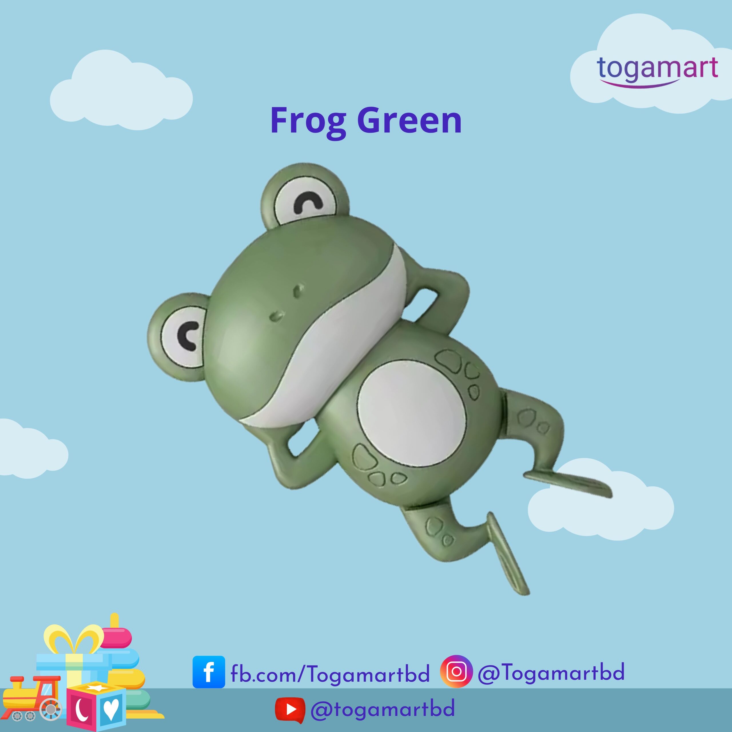 2 Frog Green-Swimming Toy - Image 1
