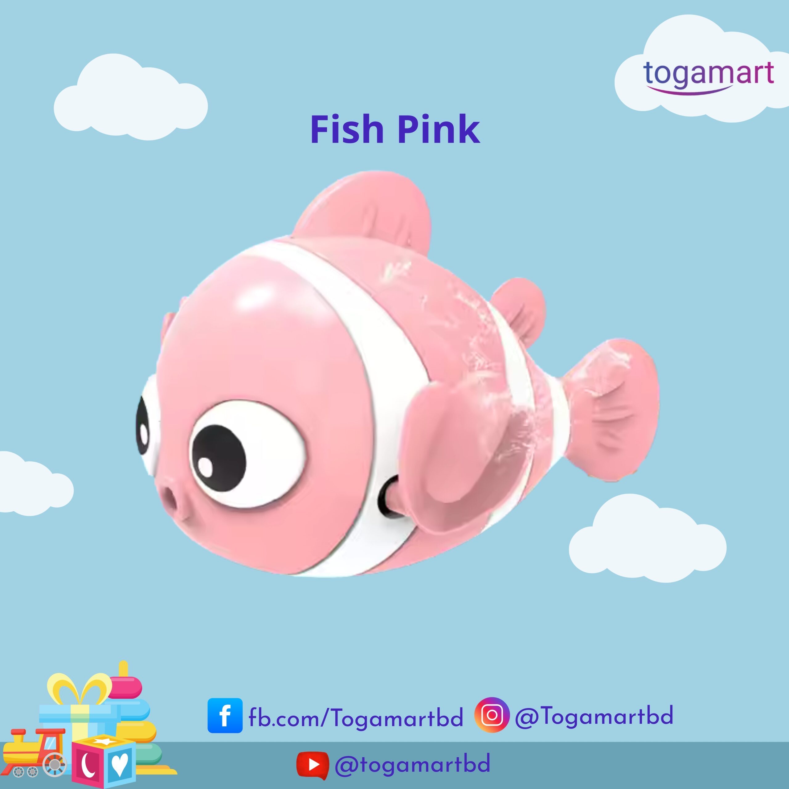 fish-pink Fish Pink-Swimming Toy - Image 1
